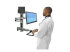 Ergotron LX Wall Mount System with Small CPU Holder - Left-angle