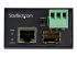 StarTech.com Industrial Fiber to Ethernet Media Converter, 100Mbps SFP to RJ45/Cat6, Singlemode/Multimode Optical Fiber to Copper Network, 12-56V DC, IP-30/ -40 to +75C, Fiber to Ethernet - Front