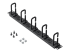 StarTech.com 1U 19" Cable Management Organizer, D Ring Hook Network/Server Rack Cord Manager, Data Center Horizontal Wire Panel with Passthrough Holes with Mounting Hardware, EIA/ECA-310-E - Left-angle
