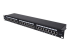 Intellinet Patch Panel, Cat6a, FTP, 24-Port, 1U, Shielded, 90° Top-Entry Punch Down Blocks, Black - Right-angle