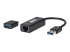 Eaton Tripp Lite Series USB-C, USB-A to RJ45 Gigabit Ethernet Network Adapter (2xM/F), USB 3.2 Gen 1, Black - Right-angle