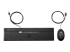 HP Desktop 320MK - Keyboard and mouse set - Back