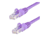 StarTech.com 75ft CAT6 Ethernet Cable, 10 Gigabit Snagless RJ45 650MHz 100W PoE Patch Cord, CAT 6 10GbE UTP Network Cable w/Strain Relief, Purple, Fluke Tested/Wiring is UL Certified/TIA - Close up