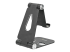 StarTech.com Phone and Tablet Stand, Foldable Universal Mobile Device Holder for Smartphones & Tablets, Adjustable Multi-Angle Viewing Ergonomic Cell Phone Stand for Desk, Portable, Black - Back