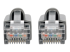 Eaton Tripp Lite Series Cat6a 10G Snagless Shielded STP Ethernet Cable (RJ45 M/M), PoE, Gray, 25 ft. (7.62 m) - Close up