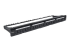 Intellinet Patch Panel, Blank, 1U, 24-Port, Black - Left-angle