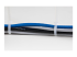 Startech 20cm(8") Cable Ties, 4mm(1/8") wide, 55mm(2-1/8") Bundle Diameter, 22kg(50lb) Tensile Strength, Nylon Self Locking Zip Ties w/ Curved Tip, 94V-2/UL Listed, 1000 Pack, White - Close up