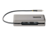 StarTech.com USB-C Multiport Adapter, HDMI/VGA, 4K 60Hz Video, 3-Port USB Hub, 100W Power Delivery Pass-Through, GbE, USB Type-C Travel Dock w/ Charging, 1ft/30cm Wrap-Around Cable - Back