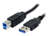 StarTech 6 ft / 2m Black SuperSpeed USB 3.0 Cable A to B - Right-angle