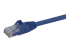 StarTech.com 5m CAT6 Ethernet Cable, 10 Gigabit Snagless RJ45 650MHz 100W PoE Patch Cord, CAT 6 10GbE UTP Network Cable w/Strain Relief, Blue, Fluke Tested/Wiring is UL Certified/TIA - Close up