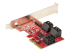 StarTech.com SATA PCIe Card, 6 Port PCIe SATA Expansion card, 6Gbps SATA Card, Low/Full Profile, Stacked SATA Connectors, ASM1166 Non-Raid SATA Controller Card - Right-angle