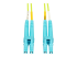 Eaton Tripp Lite Series 100G Duplex Multimode 50/125 OM5 LSZH Fiber Optic Cable (LC/LC), Lime Green, 25 m - Close up