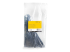 StarTech.com 9"(22cm) Metal Cable Ties, 1/4"(7mm) wide, 2-1/4"(55mm) Bundle Dia. 100lb(45kg) Tensile Strength, Nylon Coated 316 Stainless Steel, Self Locking Metal Detectable Ties, 50 Pack - Front