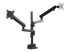 Startech Desk Mount Dual Monitor Arm, Full Motion Monitor Mount for 2x VESA Displays up to 32" (up to 17lb/8kg), Ergonomic Vertical Stackable Arms, Articulating, Height Adjustable - Left-angle