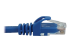 Eaton Tripp Lite Series Cat6a 10G Snagless Molded UTP Ethernet Cable (RJ45 M/M), PoE, Blue, 15 ft. (4.6 m) - Close up