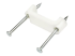 StarTech.com 100 Pack Cable Clips with Nails, Two Steel Nails, Reusable Nail-in Clamps, Brick/Drywall Cable Fasteners, Ethernet Cord/AV/Coax Cable, PE Plastic Mounting Cable Tacks, White - Right-angle