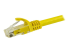 StarTech.com 15m CAT6 Ethernet Cable, 10 Gigabit Snagless RJ45 650MHz 100W PoE Patch Cord, CAT 6 10GbE UTP Network Cable w/Strain Relief, Yellow, Fluke Tested/Wiring is UL Certified/TIA - Close up