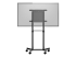 StarTech.com Mobile TV Cart, Portable Rolling TV Stand for 37-70" VESA Display (154lb/70kg), with Shelf & Storage Compartment, Rotate/Tilt Display, Universal TV Mount on Casters/Wheels - Back