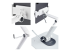 StarTech.com Adjustable Tablet Stand for Desk, Desk/Wall Mountable, Supports Up to 2.2lb, Universal Tablet Stand Holder for Desk, Articulating Tablet Mount with Pivot/Swivel/Rotate - Multi-angle