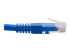 Eaton Tripp Lite Series Right-Angle Cat6 Gigabit Molded UTP Ethernet Cable (RJ45 Right-Angle M to RJ45 M), Blue, 1 ft. (0.31 m) - Close up
