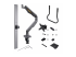 Startech Desk Mount Dual Monitor Arm w/ Crossbar, Up To 27" Displays - Front