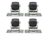 Eaton Tripp Lite Series SmartRack Rolling Caster Kit, 4 pack - Back