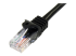 StarTech.com 1m Black Cat5e / Cat 5 Snagless Patch Cable - Right-angle