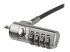 StarTech.com 6.5ft (2m) Laptop Cable Lock, 4 Digit Combination Laptop/Desktop Security Cable Lock for K-Slot Devices/Computers/Monitors, Portable Anti-Theft Vinyl Coated Steel Cable Lock - Close up