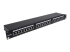 Intellinet Patch Panel, Cat6a, FTP, 24-Port, 1U, Shielded, 90° Top-Entry Punch Down Blocks, Black - Left-angle