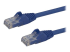 StarTech.com 3m CAT6 Ethernet Cable, 10 Gigabit Snagless RJ45 650MHz 100W PoE Patch Cord, CAT 6 10GbE UTP Network Cable w/Strain Relief, Blue, Fluke Tested/Wiring is UL Certified/TIA - Right-angle