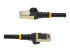 Startech 30ft CAT6A Ethernet Cable, 10 Gigabit Shielded Snagless RJ45 100W PoE Patch Cord, CAT 6A 10GbE STP Network Cable w/Strain Relief, Black, UL Certified Wiring/TIA - Multi-angle