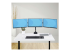 Startech Triple Monitor Desk Mount For Up To Three 27in Screens, VESA 75x75/100x100, Tool-Less Arm Adjustments, C-Clamp/Grommet Mount, Spring-Assisted Arms - Front