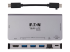 Eaton Tripp Lite Series USB C Docking Station USB Hub 4k w/ HDMI, Gbe Gigabit Ethernet, SD Card Reader, PD Charging - Multi-angle
