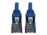 Eaton Tripp Lite Series Cat6a 10G Snagless Shielded Slim STP Ethernet Cable (RJ45 M/M), PoE, Blue, 15 ft. (4.6 m) - Close up