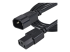 StarTech.com 1m (3ft) Power Extension Cord, C14 to C13, 10A 125V, 18AWG, Black Computer Power Cord Extension, Power Supply Extension Cable, IEC-320-C14 to IEC-320-C13 AC Power Cable - Right-angle