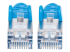 Intellinet Network Patch Cable, Cat6A, 5m, Blue, Copper, S/FTP, LSOH / LSZH, PVC, RJ45, Gold Plated Contacts, Snagless, Booted, Lifetime Warranty, Polybag - Close up