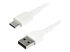 StarTech 1m USB A to USB C Charging Cable, Durable Fast Charge & Sync USB 2.0 to USB Type C Data Cord, Rugged TPE Jacket Aramid Fiber M/M 3A White, Samsung S10, S20, iPad Pro, Pixel - Right-angle