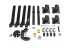 Startech Desk Mount Quad Monitor Arm, Ergonomic VESA 4 Monitor Mount 2x2 up to 27", Articulating & Height Adjustable Pole Mount, Tilt/Swivel/Rotate LCD/LED Screen, Clamp/Grommet - Front