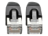 Eaton Tripp Lite Series Cat6a 10G Snagless Shielded STP Ethernet Cable (RJ45 M/M), PoE, Black, 2 ft. (0.61 m) - Close up
