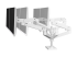 Ergotron LX Pro - Mounting kit (dual stacking arm) - Right-angle