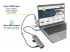 StarTech.com USB C Multiport Adapter, USB-C to 4K 60Hz HDMI 2.0, 100W Power Delivery Pass-through, SD/MicroSD, 2-Port USB 3.0 Hub, GbE, USB Type-C Mini Dock, 12" (30cm) Long Attached Cable - Left-angle