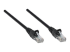Intellinet Network Patch Cable, Cat5e, 20m, Black, CCA, U/UTP, PVC, RJ45, Gold Plated Contacts, Snagless, Booted, Lifetime Warranty, Polybag - Left-angle