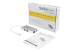 StarTech.com USB-C Multiport Adapter, USB-C Travel Docking Station with 4K HDMI, 60W Power Delivery Pass-Through, GbE, 2pt USB-A 3.0 Hub, Portable Mini USB Type-C Dock for Laptop, White - Right-angle