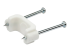 Startech 100 Pack Cable Clips with Nails, Two Steel Nails, Reusable Nail-in Clamps, Brick/Drywall Cable Fasteners, Ethernet Cord/AV/Coax Cable, PE Plastic Mounting Cable Tacks, White - Back
