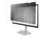 StarTech.com 28-inch 16:9 Computer Monitor Privacy Filter, Anti-Glare Privacy Screen with 51% Blue Light Reduction, Black-out Monitor Screen Protector w/+/- 30 deg. Viewing Angle, Matte and Glossy Sides (2869-PRIVACY-SCREEN) - Right-angle