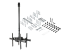 StarTech.com Dual TV Ceiling Mount, Back-to-Back Heavy Duty Hanging Dual Screen Mount with Adjustable Telescopic 3.5' to 5' Pole, Tilt/Swivel/Rotate, VESA Bracket for 32?-75" Displays - Right-angle