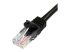 StarTech.com 0.5m Black Cat5e / Cat 5 Snagless Ethernet Patch Cable 0.5 m - Close up