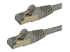 StarTech.com 2m CAT6A Ethernet Cable, 10 Gigabit Shielded Snagless RJ45 100W PoE Patch Cord, CAT 6A 10GbE STP Network Cable w/Strain Relief, Grey, Fluke Tested/UL Certified Wiring/TIA - Right-angle
