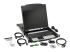 Eaton Tripp Lite Series DisplayPort KVM Console Switch 8-Port 17in LCD Dual Rail 1URM - Left-angle