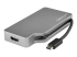 Startech USB C Multiport Video Adapter with HDMI, VGA, Mini DisplayPort or DVI, USB Type C Monitor Adapter to HDMI 2.0 or mDP 1.2 (4K 60Hz), VGA or DVI (1080p), Space Gray Aluminum - Left-angle
